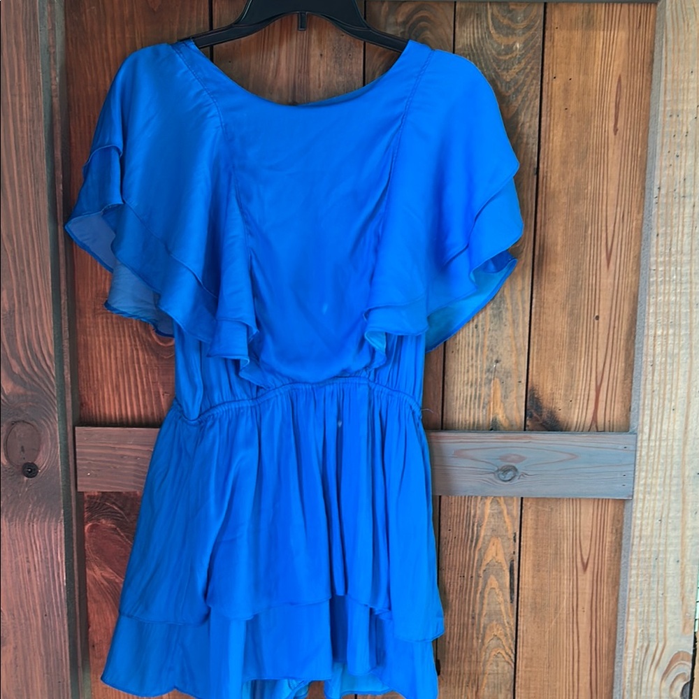 Vibrant Blue Ruffle Romper